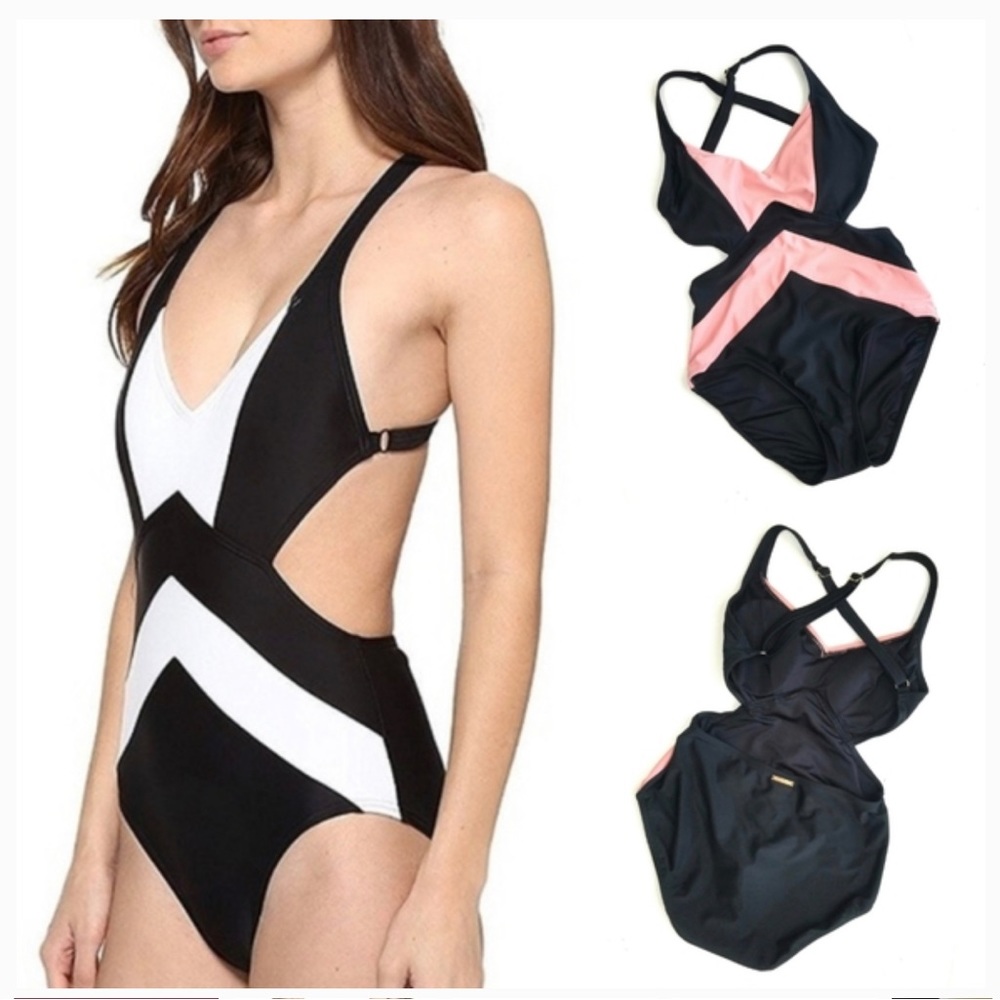 Michael Kors Regatta Colorblock Monokini Swimsuit